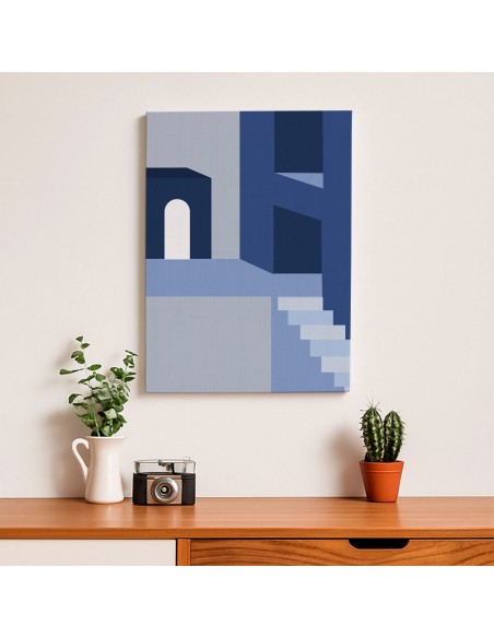 Cuadro Abstracto Arquitectura 35x50cm Lienzografía D0438