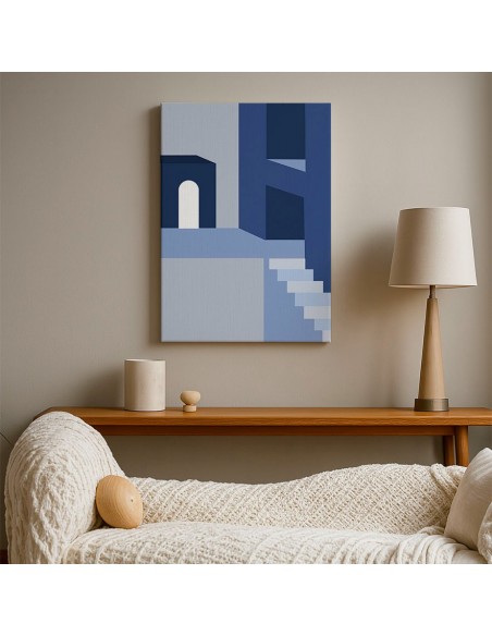 Cuadro Abstracto Arquitectura 35x50cm Lienzografía D0438