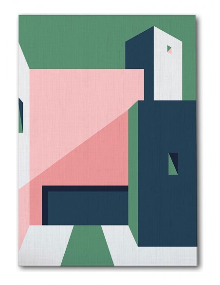 Cuadro Abstracto Arquitectura 35x50cm Lienzografía D0439