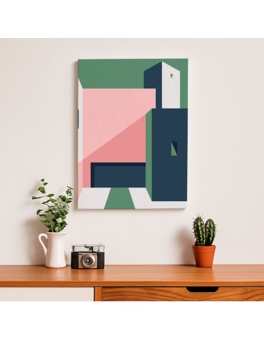 Cuadro Abstracto Arquitectura 35x50cm Lienzografía D0439
