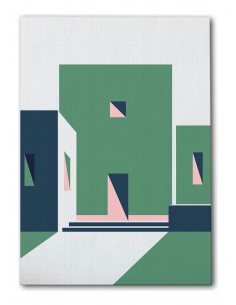 Cuadro Abstracto Arquitectura 35x50cm Lienzografía D0440