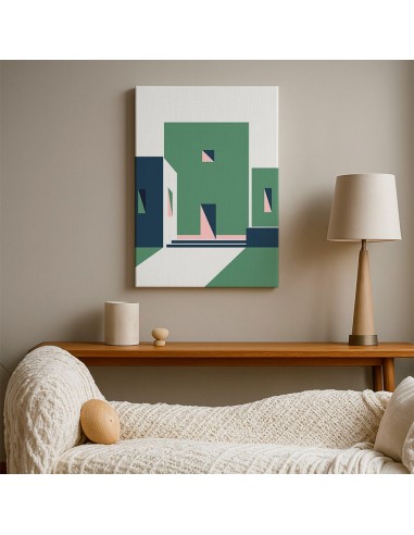 Cuadro Abstracto Arquitectura 35x50cm Lienzografía D0440