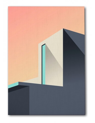 Cuadro Abstracto Arquitectura 35x50cm Lienzografía D0441