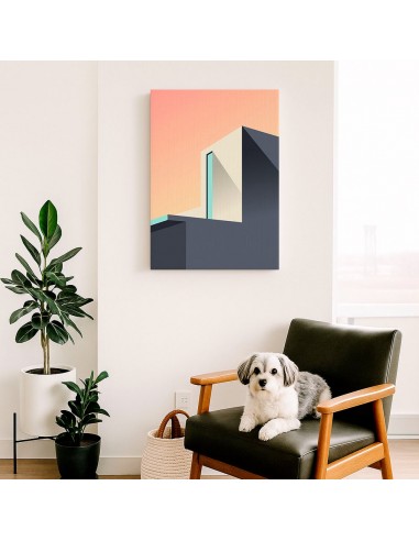 Cuadro Abstracto Arquitectura 35x50cm Lienzografía D0441