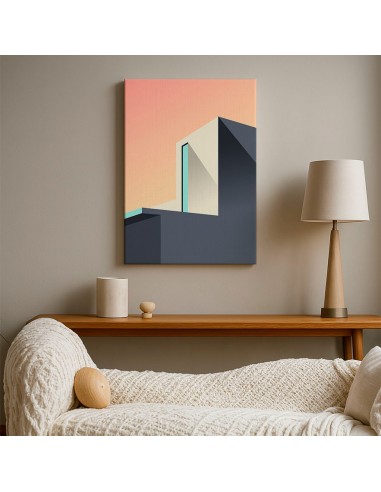 Cuadro Abstracto Arquitectura 35x50cm Lienzografía D0441