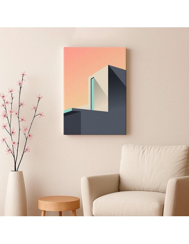 Cuadro Abstracto Arquitectura 35x50cm Lienzografía D0441