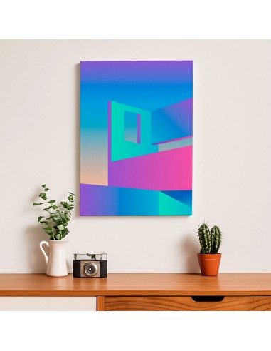 Cuadro Abstracto Arquitectura 35x50cm Lienzografía D0442
