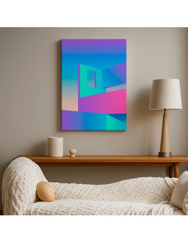 Cuadro Abstracto Arquitectura 35x50cm Lienzografía D0442