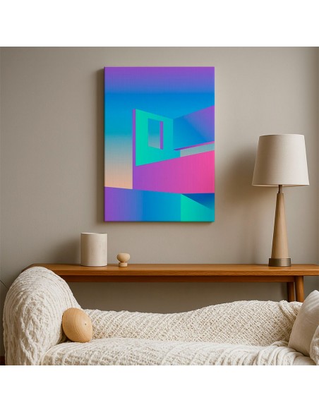 Cuadro Abstracto Arquitectura 35x50cm Lienzografía D0442