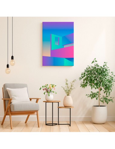 Cuadro Abstracto Arquitectura 35x50cm Lienzografía D0442