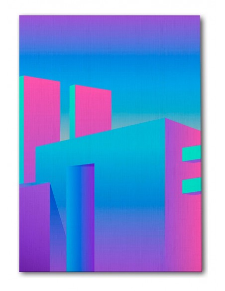 Cuadro Abstracto Arquitectura 35x50cm Lienzografía D0443