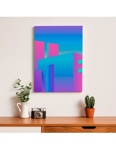 Cuadro Abstracto Arquitectura 35x50cm Lienzografía D0443 2