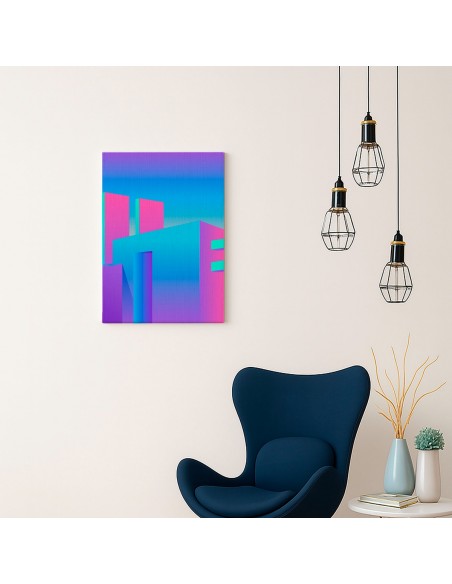 Cuadro Abstracto Arquitectura 35x50cm Lienzografía D0443