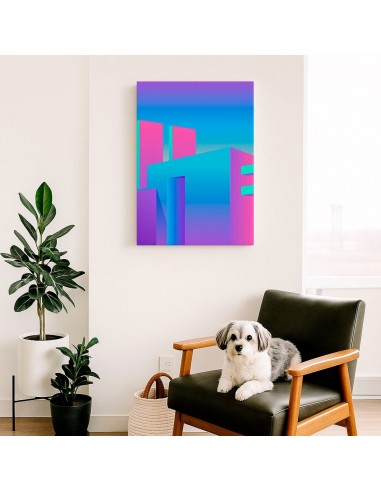 Cuadro Abstracto Arquitectura 35x50cm Lienzografía D0443