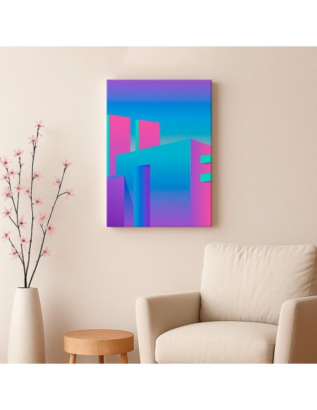 Cuadro Abstracto Arquitectura 35x50cm Lienzografía D0443