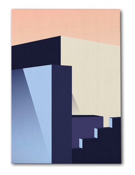 Cuadro Abstracto Arquitectura 35x50cm Lienzografía D0444