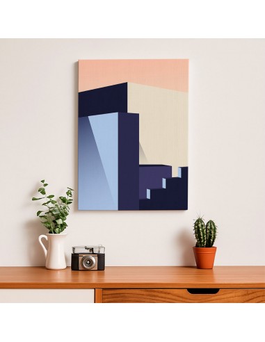 Cuadro Abstracto Arquitectura 35x50cm Lienzografía D0444