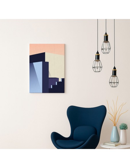 Cuadro Abstracto Arquitectura 35x50cm Lienzografía D0444