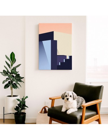 Cuadro Abstracto Arquitectura 35x50cm Lienzografía D0444