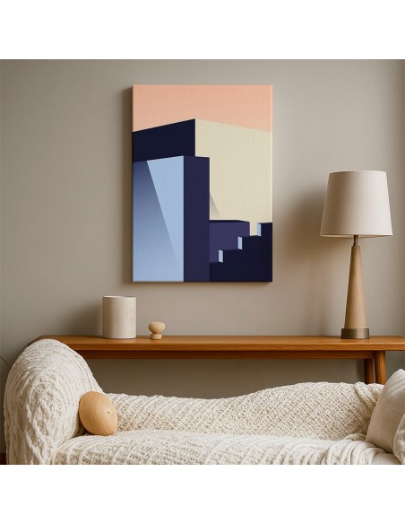 Cuadro Abstracto Arquitectura 35x50cm Lienzografía D0444