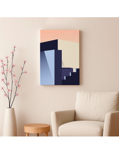 Cuadro Abstracto Arquitectura 35x50cm Lienzografía D0444