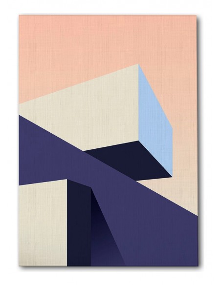 Cuadro Abstracto Arquitectura 35x50cm Lienzografía D0445