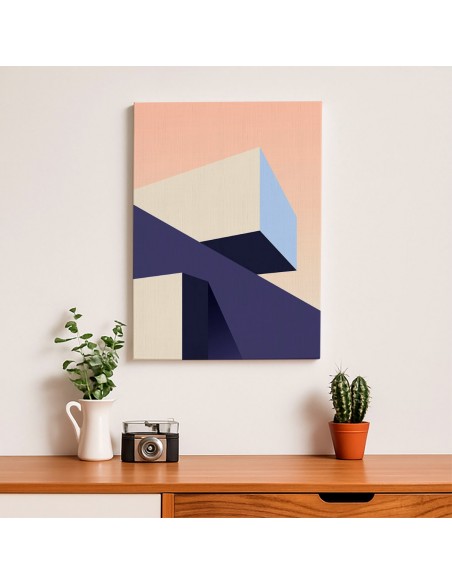 Cuadro Abstracto Arquitectura 35x50cm Lienzografía D0445