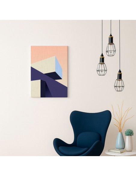 Cuadro Abstracto Arquitectura 35x50cm Lienzografía D0445