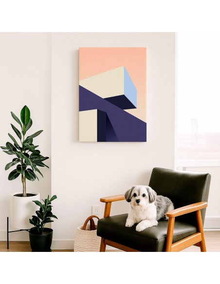 Cuadro Abstracto Arquitectura 35x50cm Lienzografía D0445