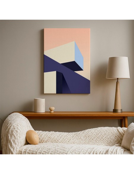 Cuadro Abstracto Arquitectura 35x50cm Lienzografía D0445