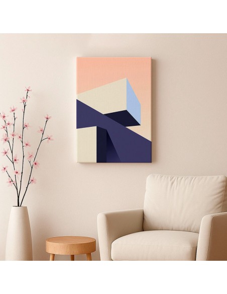 Cuadro Abstracto Arquitectura 35x50cm Lienzografía D0445