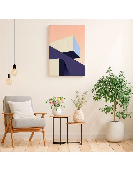 Cuadro Abstracto Arquitectura 35x50cm Lienzografía D0445