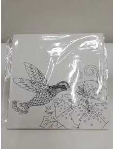 Cuadro En Lienzo Para Pintar Mandala Colibrí 2