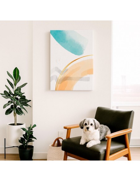 Cuadro Abstracto Paz 35x50cm Lienzografía Diseño 0446