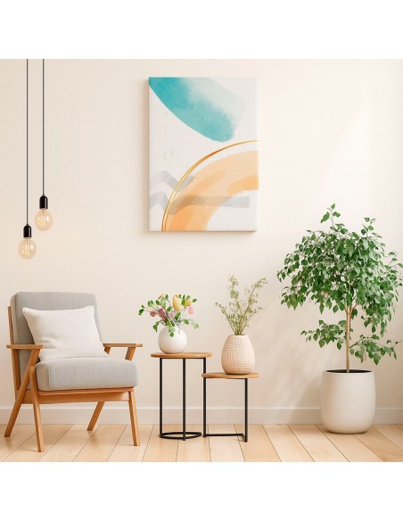 Cuadro Abstracto Paz 35x50cm Lienzografía Diseño 0446