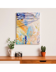 Cuadro Abstracto Paz 35x50cm Lienzografía Diseño 0449 2
