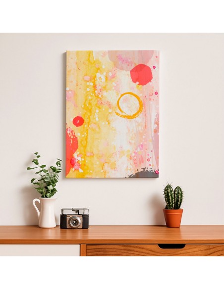 Cuadro Abstracto Paz 35x50cm Lienzografía Diseño 0452