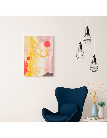 Cuadro Abstracto Paz 35x50cm Lienzografía Diseño 0452