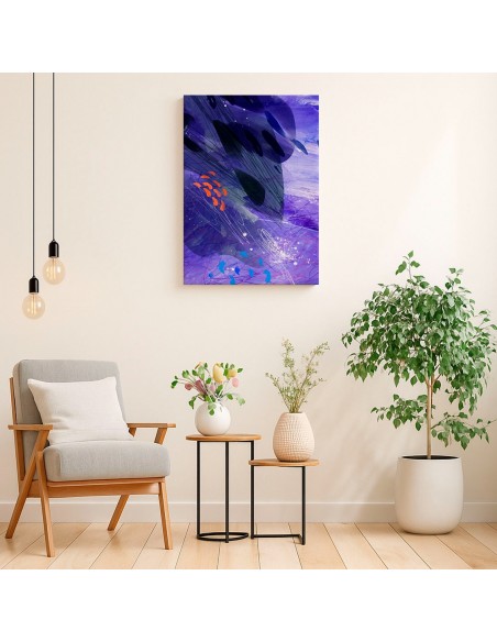 Cuadro Abstracto Paz 35x50cm Lienzografía Diseño 0464