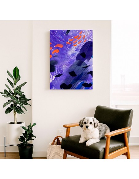 Cuadro Abstracto Paz 35x50cm Lienzografía Diseño 0466