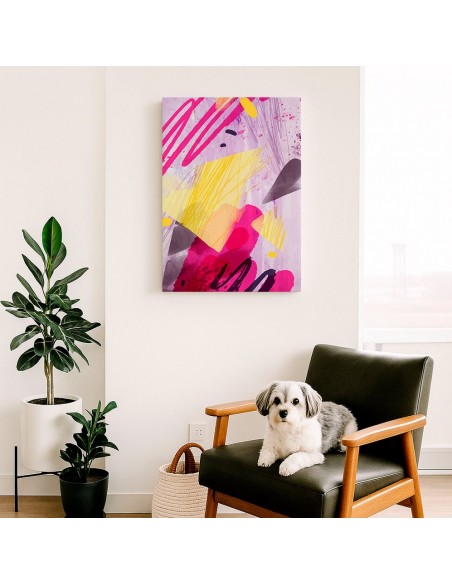 Cuadro Abstracto Paz 35x50cm Lienzografía Diseño 0468