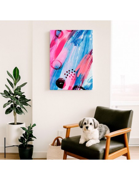 Cuadro Abstracto Paz 35x50cm Lienzografía Diseño 0471