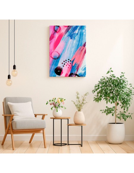 Cuadro Abstracto Paz 35x50cm Lienzografía Diseño 0471