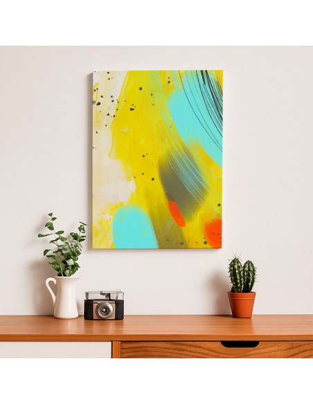 Cuadro Abstracto Paz 35x50cm Lienzografía Diseño 0473
