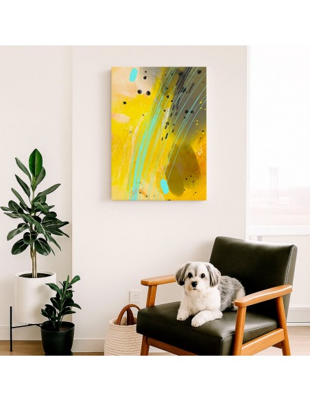 Cuadro Abstracto Paz 35x50cm Lienzografía Diseño 0474