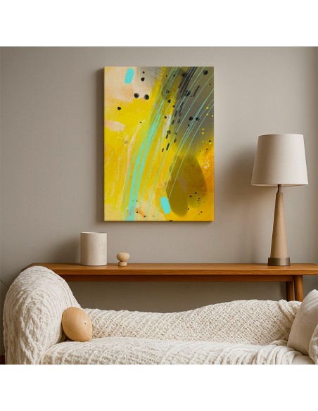 Cuadro Abstracto Paz 35x50cm Lienzografía Diseño 0474