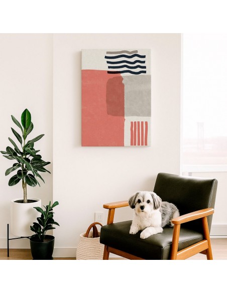 Cuadro Abstracto Paz 35x50cm Lienzografía Diseño 0480