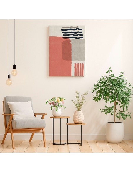 Cuadro Abstracto Paz 35x50cm Lienzografía Diseño 0480