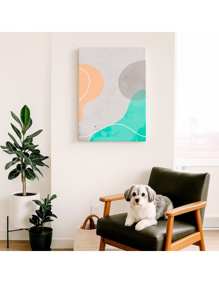 Cuadro Abstracto Paz 35x50cm Lienzografía Diseño 0481