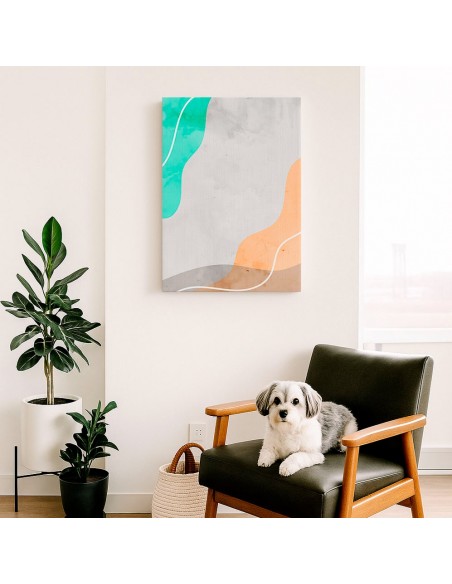 Cuadro Abstracto Paz 35x50cm Lienzografía Diseño 0482
